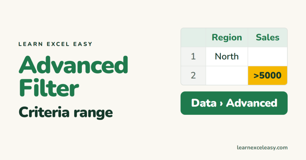 Excel Advanced Filter: complex conditions and unique records