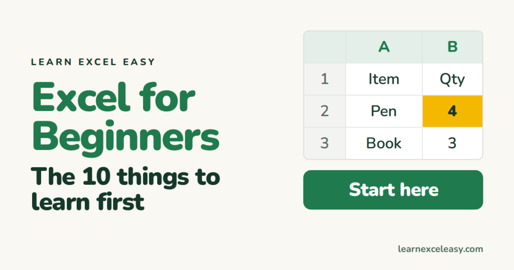 Excel for Beginners: the 10 things to learn first