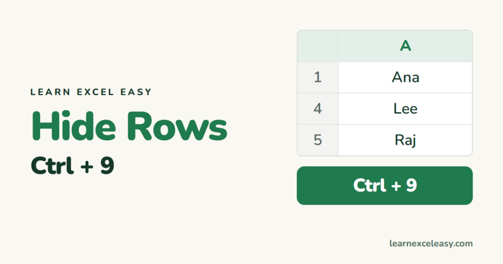 How to Hide Rows in Excel (and unhide them)