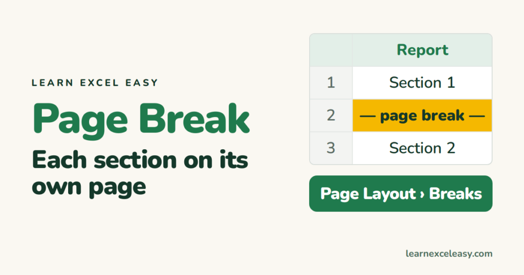 How to Insert a Page Break in Excel (and remove or see them)