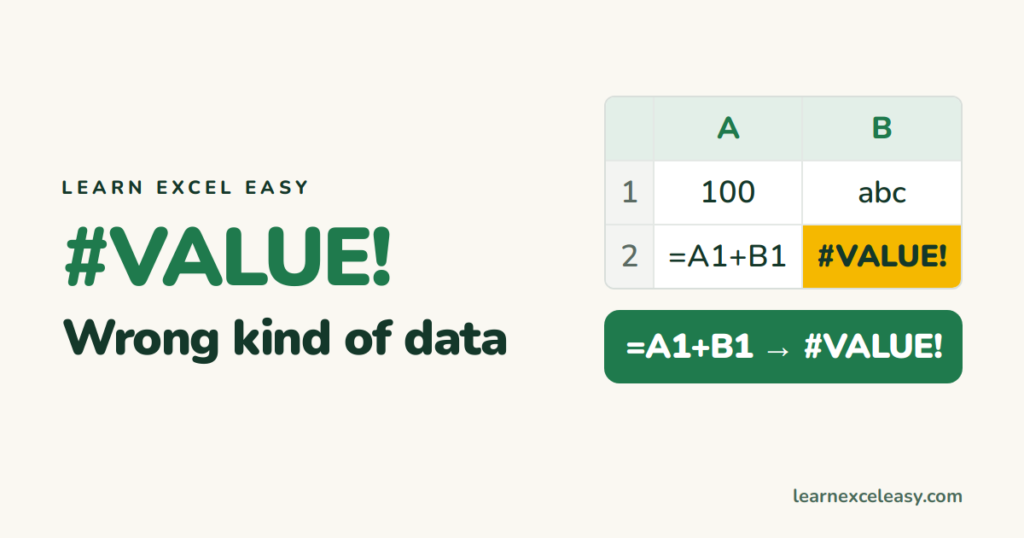 #VALUE! Error in Excel: 6 causes and how to fix each