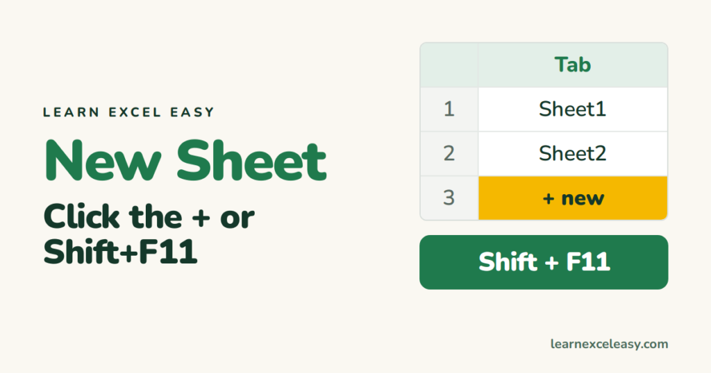 How to Add a New Sheet in Excel (4 quick ways)