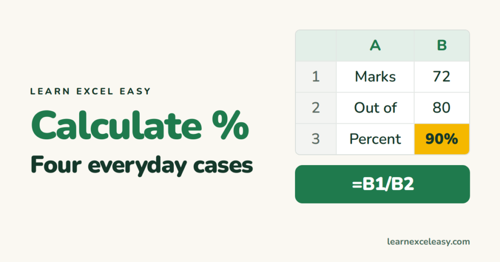 How to Calculate Percentage in Excel: 4 everyday cases