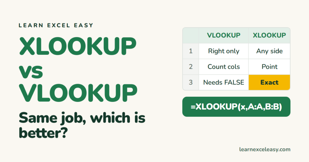XLOOKUP vs VLOOKUP: which one should you use?